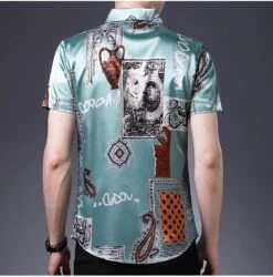 Lee Roth Vintage Silk Shirt For Men -Rocka Style lee roth vintage silk shirt for men short sleeve shirt lestyleparfait 5