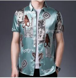 Lee Roth Vintage Silk Shirt For Men -Rocka Style lee roth vintage silk shirt for men short sleeve shirt lestyleparfait 6