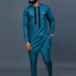 Long Top African Clothing Set For Men
