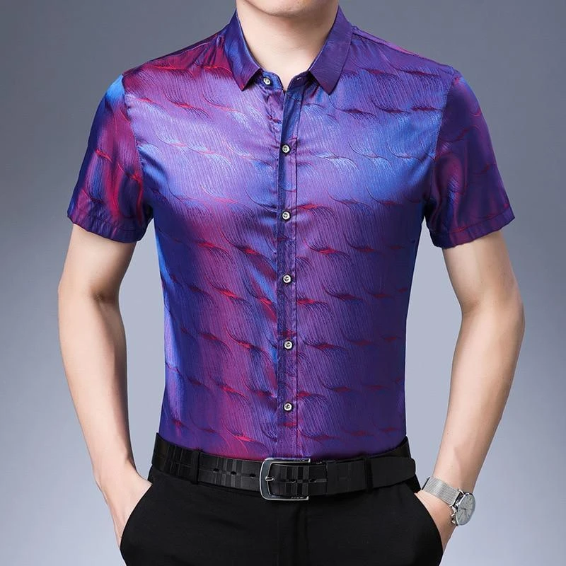 Manson Satin Summer Shirt For Men 2 Manson Satin Summer Shirt For Men - Image 2