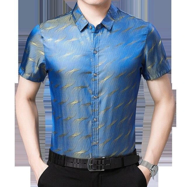 Manson Satin Summer Shirt For Men 5 Manson Satin Summer Shirt For Men - Image 5