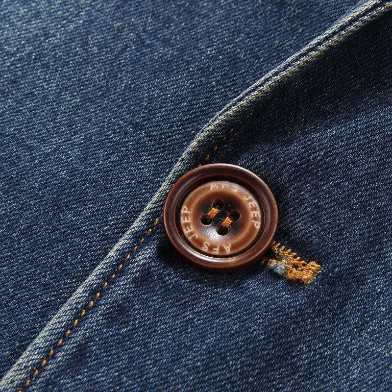 Men Blazer - Streetstyle Denim Blazer 4 Men Blazer - Streetstyle Denim Blazer - Image 4