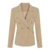 On Duty Khaki Blazer Women - Casual - Plain-Solid