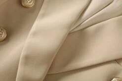 On Duty Khaki Blazer Women - Casual - Plain-Solid -Rocka Style on duty khaki blazer women casual plain solid double breasted blazer lestyleparfait 3