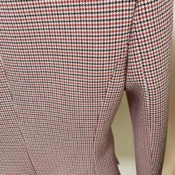 Pink Houndstooth Blazer Women - Formal-Business - Plaid -Rocka Style pink houndstooth blazer women formal business plaid double breasted blazer lestyleparfait 4