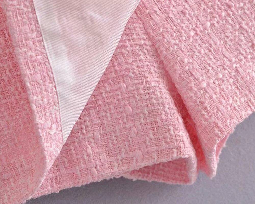 Pink Tweed Blazer Women - Formal-Business - Plain-Solid 10 Pink Tweed Blazer Women - Formal-Business - Plain-Solid - Image 10