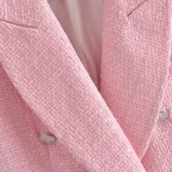 Pink Tweed Blazer Women - Formal-Business - Plain-Solid 15 Pink Tweed Blazer Women - Formal-Business - Plain-Solid -Rocka Style pink tweed blazer women formal business plain solid tweed blazer lestyleparfait 6
