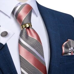 Plaid Silk Necktie Set -Rocka Style plaid silk necktie set necktie lestyleparfait 5