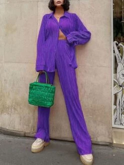 Pleated Oversized Outfit Set -Rocka Style pleated oversized outfit set clothing set lestyleparfait 10