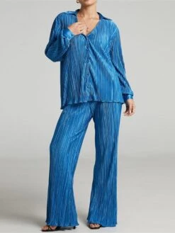 Pleated Oversized Outfit Set -Rocka Style pleated oversized outfit set clothing set lestyleparfait 14