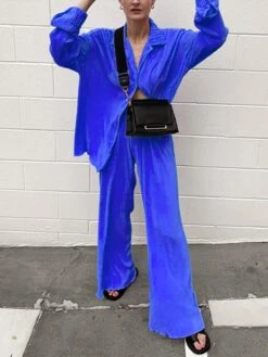 Pleated Oversized Outfit Set -Rocka Style pleated oversized outfit set clothing set lestyleparfait 17