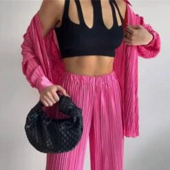 Pleated Oversized Outfit Set -Rocka Style pleated oversized outfit set clothing set lestyleparfait 20