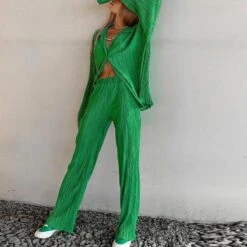 Pleated Oversized Outfit Set -Rocka Style pleated oversized outfit set clothing set lestyleparfait 7