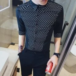 Rocka Style 17 Polka Dots Casual Shirt For Men