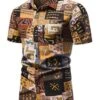 Printed Short Sleeve Men Shirt