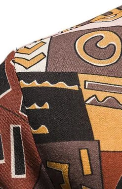 Printed Short Sleeve Men Shirt -Rocka Style printed short sleeve men shirt short sleeve shirt lestyleparfait 3