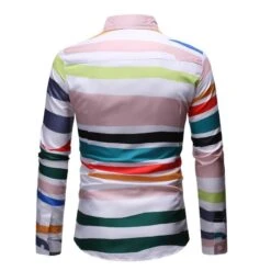 Puttonen Striped Casual Shirt For Men 5 Puttonen Striped Casual Shirt For Men -Rocka Style puttonen striped casual shirt for men long sleeve shirt lestyleparfait 3