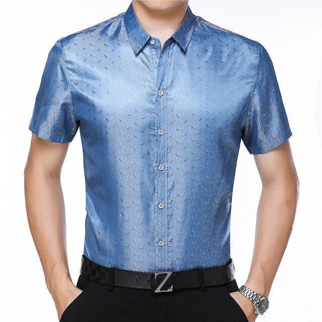 Reynolds Striped Silk Shirt For Men 8 Reynolds Striped Silk Shirt For Men - Image 8