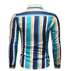 Sabuni Striped Casual Shirt For Men -Rocka Style sabuni striped casual shirt for men long sleeve shirt lestyleparfait 3