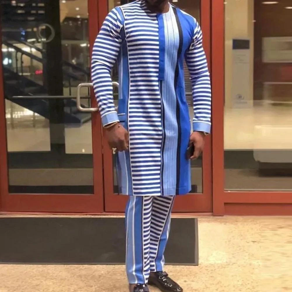 Striped African Clothing Outfit Set 5 Striped African Clothing Outfit Set - Image 5