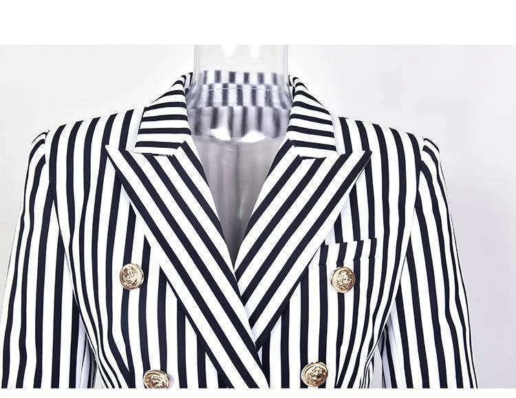 Striped Blazer Women - Casual - Striped-Pinstriped 10 Striped Blazer Women - Casual - Striped-Pinstriped - Image 10