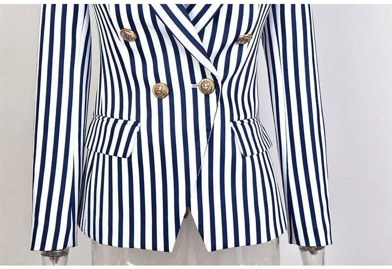 Striped Blazer Women - Casual - Striped-Pinstriped 14 Striped Blazer Women - Casual - Striped-Pinstriped - Image 14