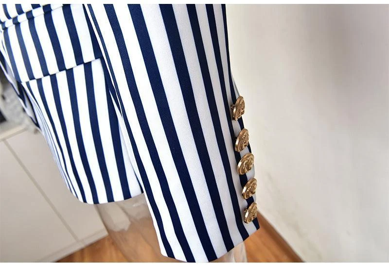 Striped Blazer Women - Casual - Striped-Pinstriped 16 Striped Blazer Women - Casual - Striped-Pinstriped - Image 16