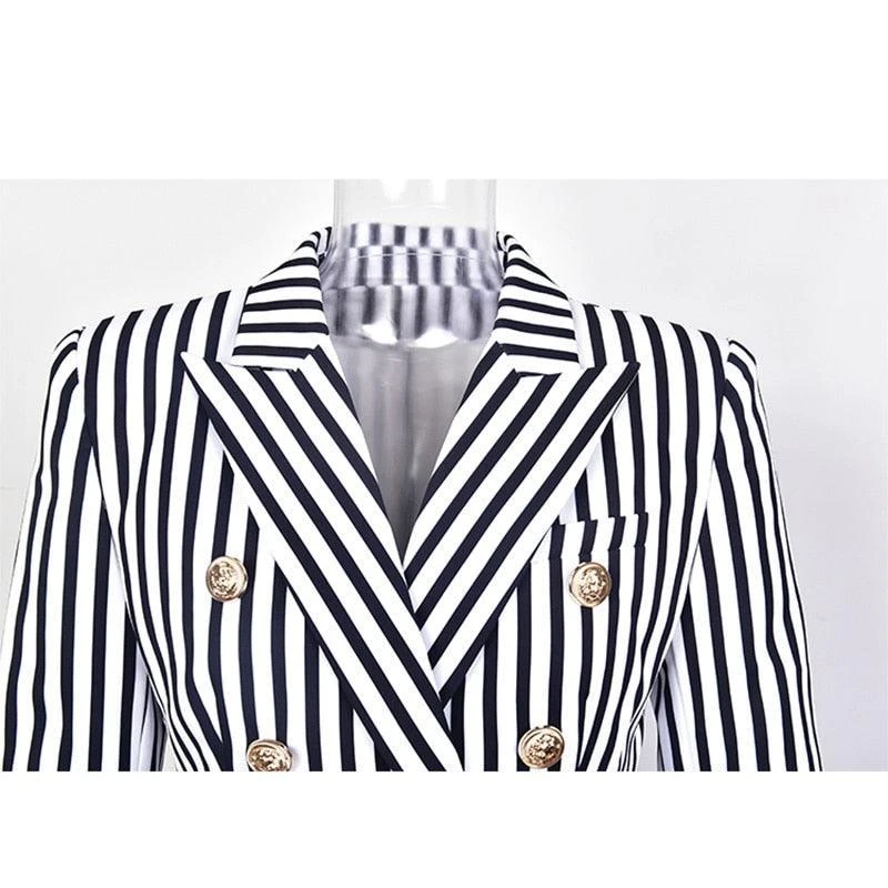 Striped Blazer Women - Casual - Striped-Pinstriped 6 Striped Blazer Women - Casual - Striped-Pinstriped - Image 6