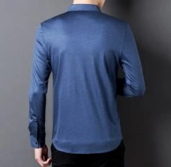 Strummer Satin Men Dress Shirt 7 Strummer Satin Men Dress Shirt -Rocka Style strummer satin men dress shirt silk shirt lestyleparfait 3