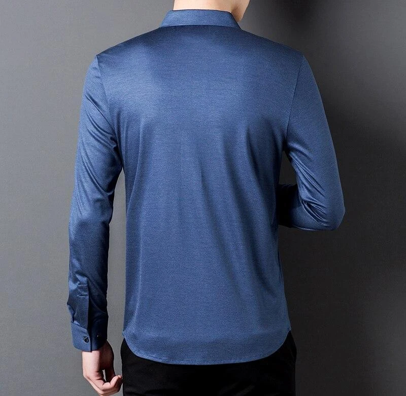 Strummer Satin Men Dress Shirt 3 Strummer Satin Men Dress Shirt - Image 3