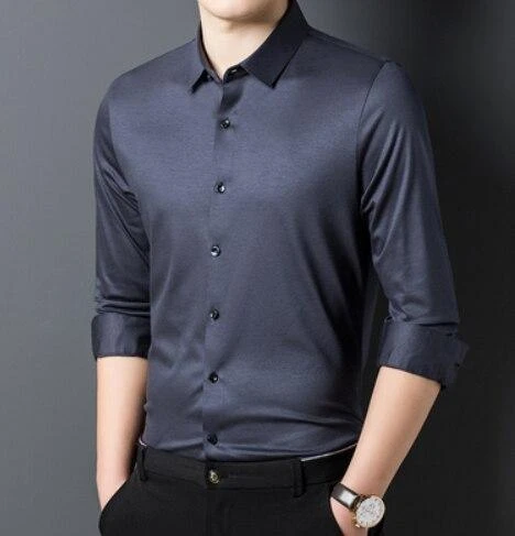 Strummer Satin Men Dress Shirt 5 Strummer Satin Men Dress Shirt - Image 5