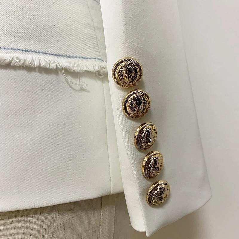 Stylish Patchwork Denim Blazer Women - Casual - Patchwork 4 Stylish Patchwork Denim Blazer Women - Casual - Patchwork - Image 4