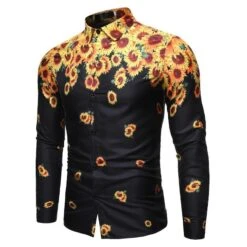 Rocka Style 15 Sun Flower Print Casual Shirt For Men