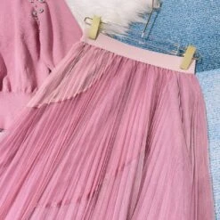 Sweater Skirt Outfit Set With Diamonds -Rocka Style sweater skirt outfit set with diamonds clothing set lestyleparfait 8