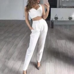 The Fashionista Three Piece Pantsuit -Rocka Style the fashionista three piece pantsuit women pant suit lestyleparfait 7