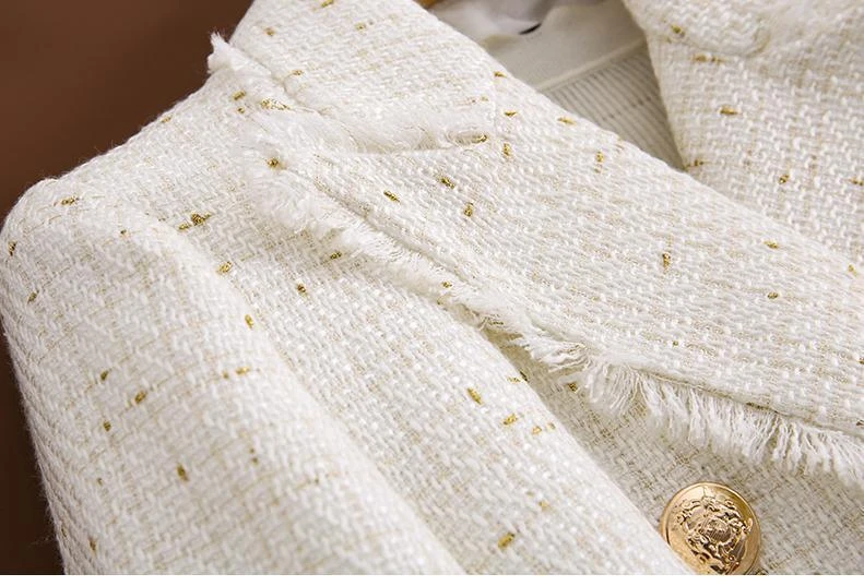 Tweed Blazer Women - Casual - Plain-Solid 5 Tweed Blazer Women - Casual - Plain-Solid - Image 5