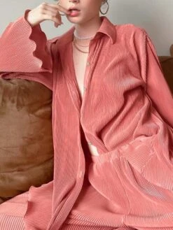 Two Piece Pleated Outfit Sets -Rocka Style two piece pleated outfit sets clothing set lestyleparfait 5