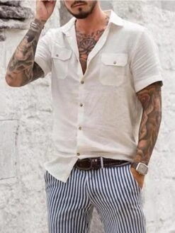 Two Pocket Casual Shirt For Men