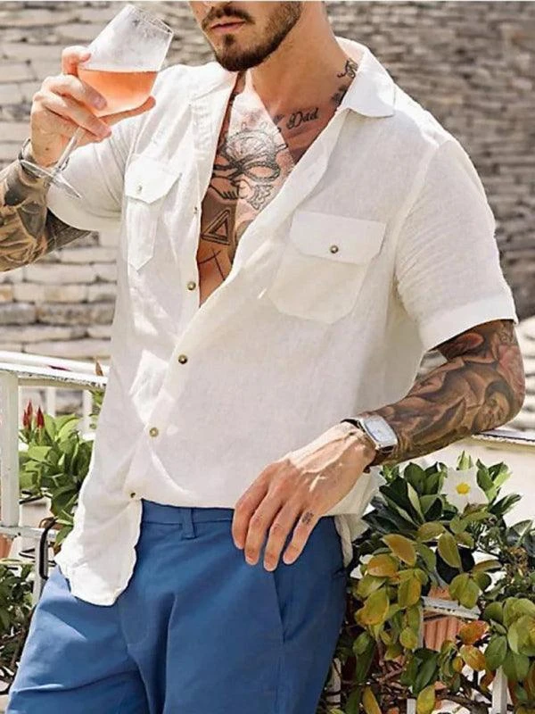 Two Pocket Casual Shirt For Men 2 Two Pocket Casual Shirt For Men - Image 2