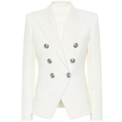 White Party Blazer Women - Casual - Plain-Solid