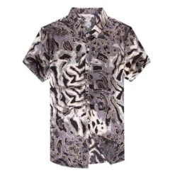 Wild Print Satin Silk Shirt For Men 7 Wild Print Satin Silk Shirt For Men -Rocka Style wild print satin silk shirt for men silk shirt lestyleparfait 4