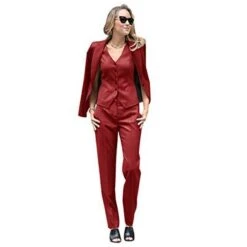 Women Slim Fit Three Piece Pantsuits -Rocka Style women slim fit three piece pantsuits women pant suit lestyleparfait 3